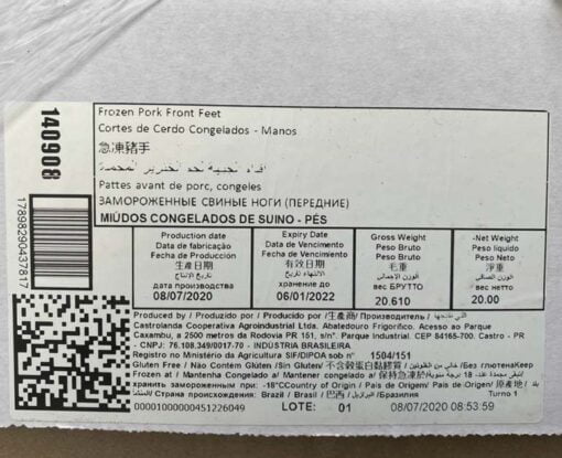 chân heo trước đông lạnh alegra nhập khẩu brazil 03