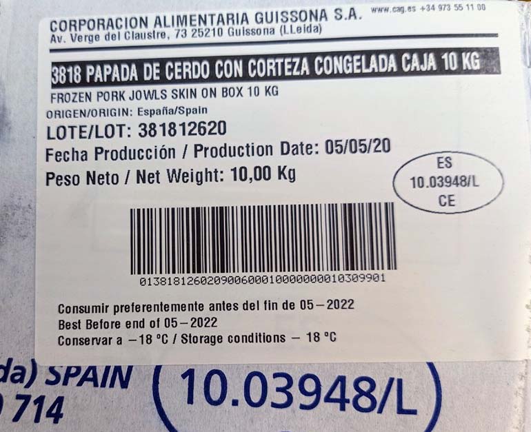 thịt nọng má heo có da guissona nhập khẩu Tây Ban Nha 02
