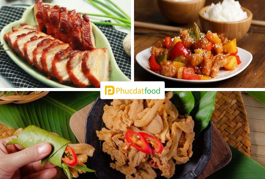Các món ăn làm từ nạc vai của heo